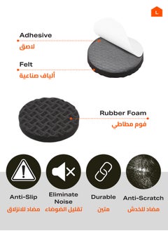 LAWAZIM Furniture Non-Slip Pads-97 Piece Black-Foam Rubber Pads with Adhesive Backing for Floor Protection Preventing Scratches Cushioning Noise Reduction for Chairs Tables Customizable Furniture Feet  - Image 3