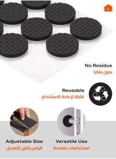 LAWAZIM Furniture Non-Slip Pads-97 Piece Black-Foam Rubber Pads with Adhesive Backing for Floor Protection Preventing Scratches Cushioning Noise Reduction for Chairs Tables Customizable Furniture Feet  - Image 4