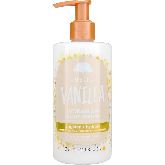 Tree Hut Vanilla Hydraglow Body Serum, Brighten & Hydrate, with Hyaluronic Acid, Vitamin C & Niaciamide, 11 Oz. - Image 1