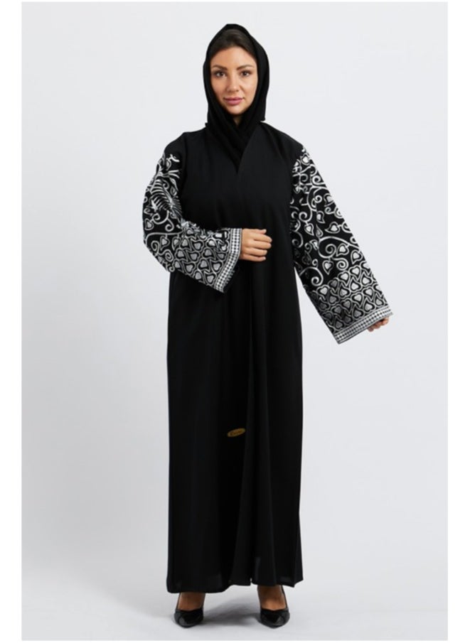 Evva Evva Luxury Saudi Abaya for Women – Elegant Open Front Modest Wear in Premium Fabric – Ideal for Ramadan, Eid, and Everyday Elegance  - Image 4