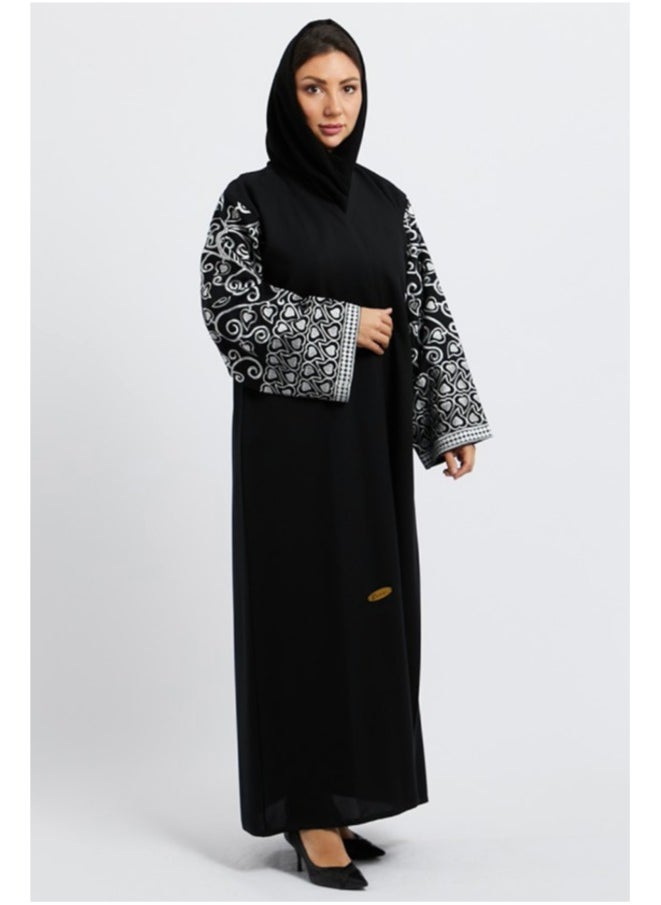Evva Evva Luxury Saudi Abaya for Women – Elegant Open Front Modest Wear in Premium Fabric – Ideal for Ramadan, Eid, and Everyday Elegance  - Image 1