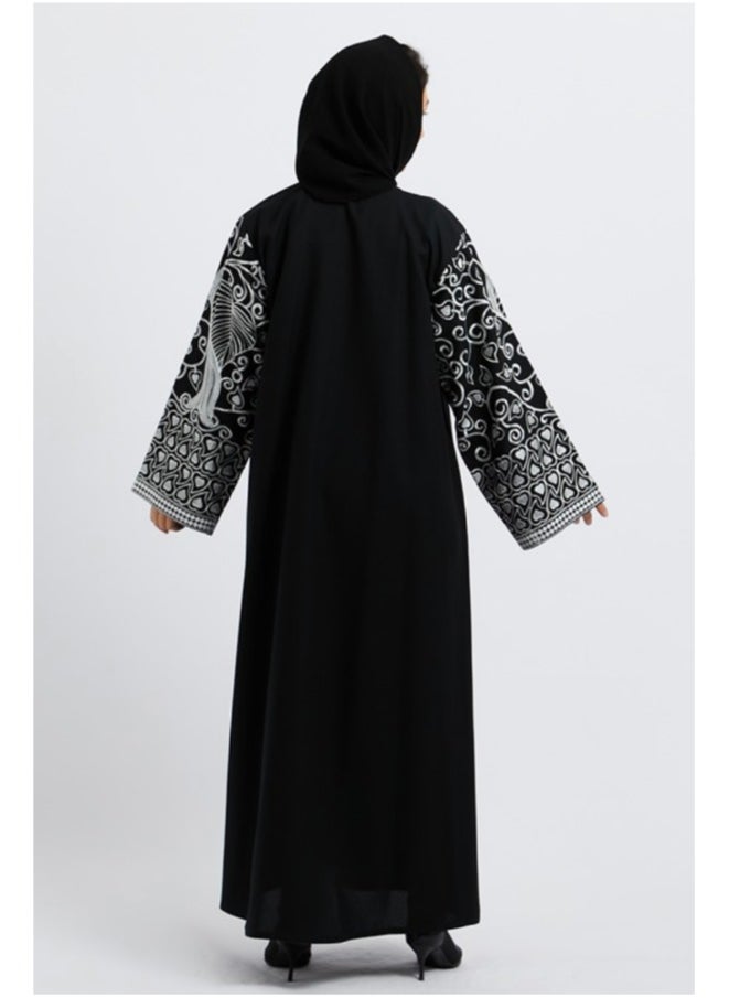 Evva Evva Luxury Saudi Abaya for Women – Elegant Open Front Modest Wear in Premium Fabric – Ideal for Ramadan, Eid, and Everyday Elegance  - Image 2