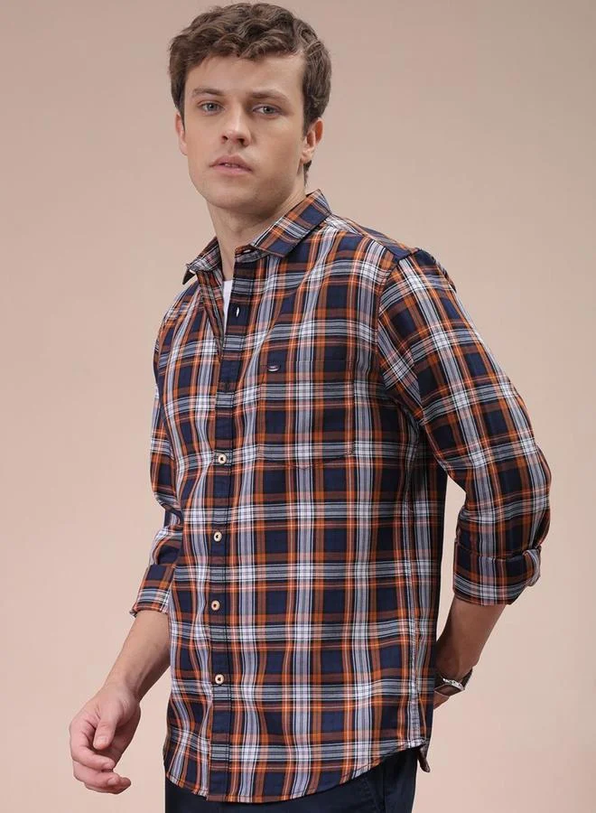 The Indian Garage Co The Indian Garage Co Men Multi Slim Fit Checked Casual Shirt