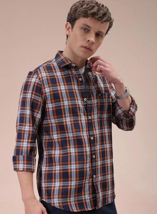 The Indian Garage Co The Indian Garage Co Men Multi Slim Fit Checked Casual Shirt