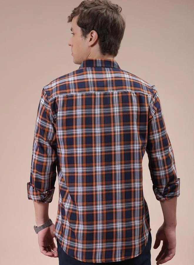 The Indian Garage Co The Indian Garage Co Men Multi Slim Fit Checked Casual Shirt