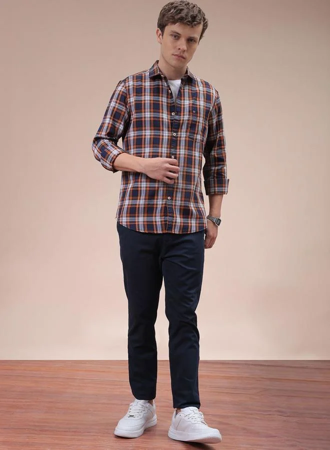 The Indian Garage Co The Indian Garage Co Men Multi Slim Fit Checked Casual Shirt