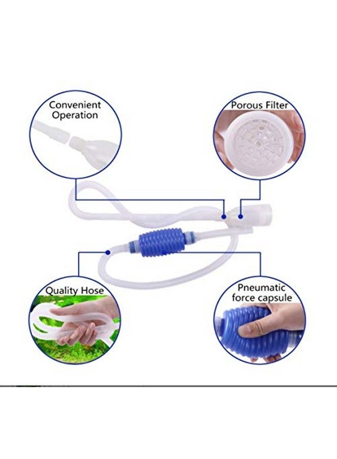 TED Tabbies Aquarium Fish Tank Siphon Vacuum Water Pump Gravel Cleaner (White) (1.7 Meter) - Image 4