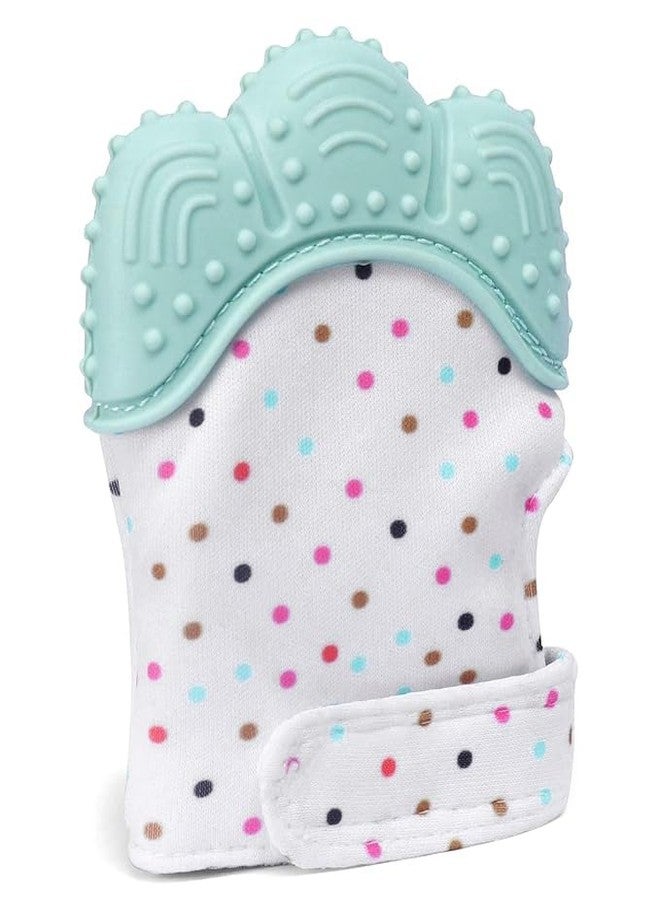 aRIC Teething Mitten, Soft Food Grade Silicone Teether Mitten Glove Handy Teething Mit Toy for Self-Soothing, BPA-Free, Teething Pain Relief Toy Glove, Natural Remedy For Infants & Toddlers | For 3 to 12 Months Infants (1 Piece) (Mint Green) - Image 1