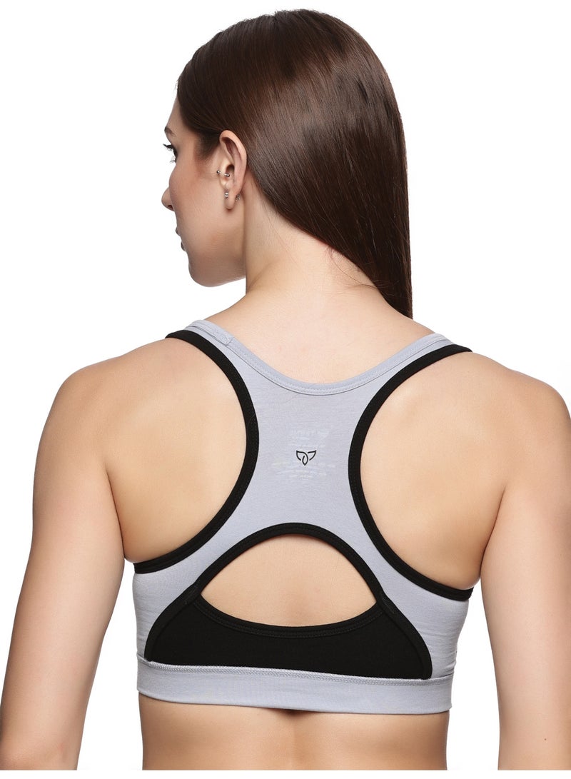 تينز لايفستايل حمالة صدر رياضية بدون أسلاك من القطن الممشط فائق النعومة والإيلاستين المرن بتغطية كاملة مع أشرطة أوسع ووسادات قابلة للإزالة - Image 3