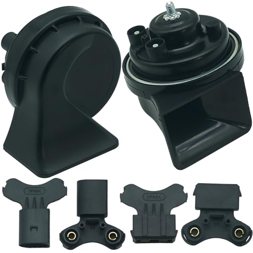 NEOGET Car Horn for Audi/Volkswagen, Multifunction Loud High Low 2 Tone Auto Horn, Waterproof 128dB (Replacement for Audi/VW) - Image 1