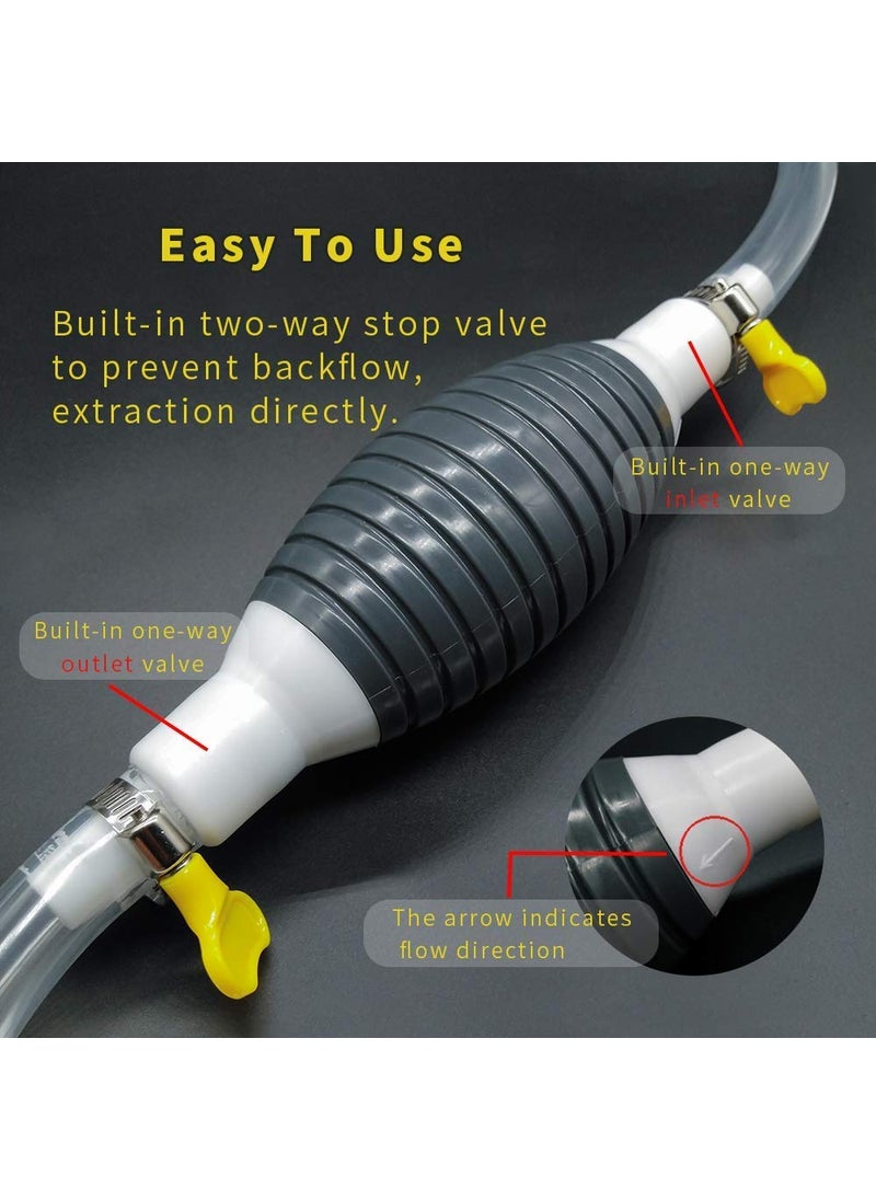 ANTICMART Anticmart High Flow Fuel Transfer Pump Kit Portable Hand Pump Siphon for Petrol Diesel Water Oil Ideal for Cars Bikes Tanks Fish Tanks Fuel Transfer Pump  - Image 5