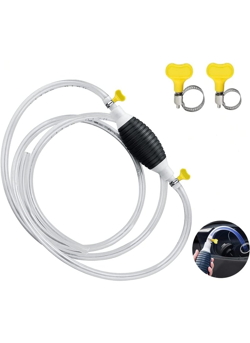 ANTICMART Anticmart High Flow Fuel Transfer Pump Kit Portable Hand Pump Siphon for Petrol Diesel Water Oil Ideal for Cars Bikes Tanks Fish Tanks Fuel Transfer Pump  - Image 1