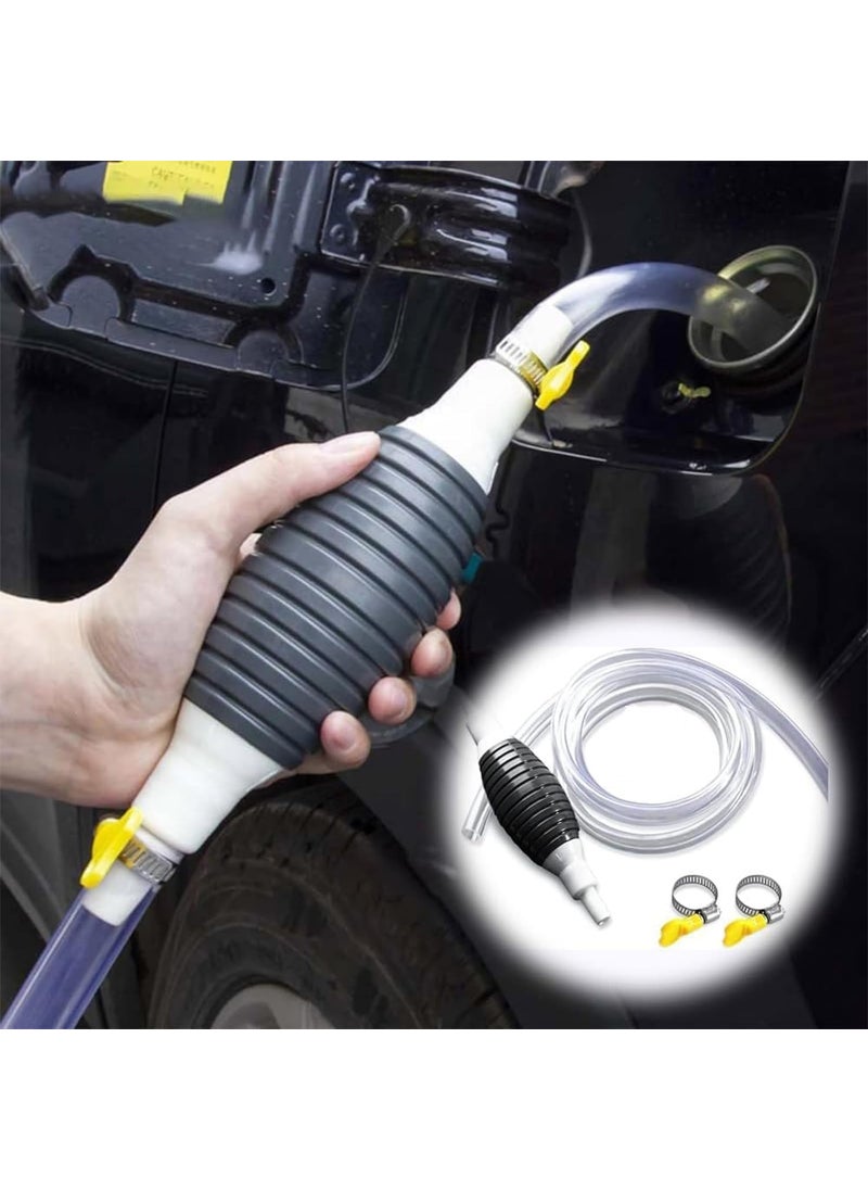 ANTICMART Anticmart High Flow Fuel Transfer Pump Kit Portable Hand Pump Siphon for Petrol Diesel Water Oil Ideal for Cars Bikes Tanks Fish Tanks Fuel Transfer Pump  - Image 2