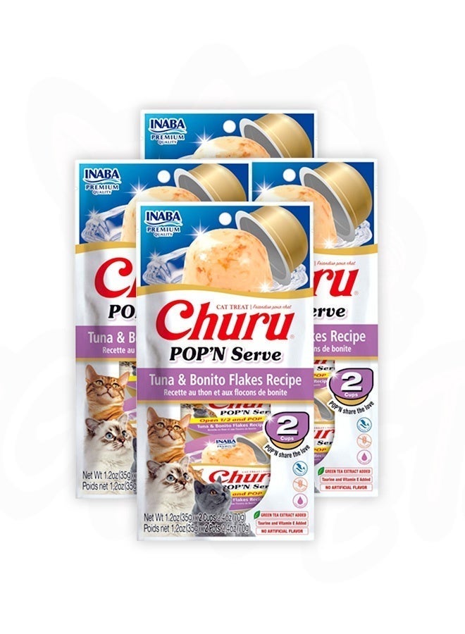 إينابا وصفة تشورو بوب آند سيرف للتونة مع رقائق البونيتو ​​- 70 غرام (عبوة من 4 قطع) - Image 1