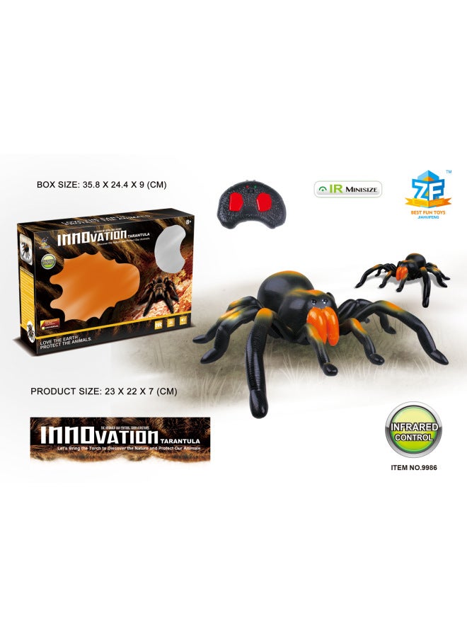 الأكثر مبيعاً بالأشعة تحت الحمراء للتحكم عن بعد السحلية الكهربائية محاكاة ثعبان الفأر العنكبوت خدعة يوم كذبة أبريل الحيوان التحكم عن بعد لعبة - اللون: الأشعة تحت الحمراء للتحكم عن بعد العنكبوت الكبير 9986 - Image 1