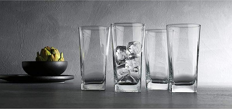CYNFLEES Premium Juice and Water Glasses Transparent 280ml Drinking Stylish and Highball Glasses for Water Juice and Cocktails Set of 6 12 - Image 4