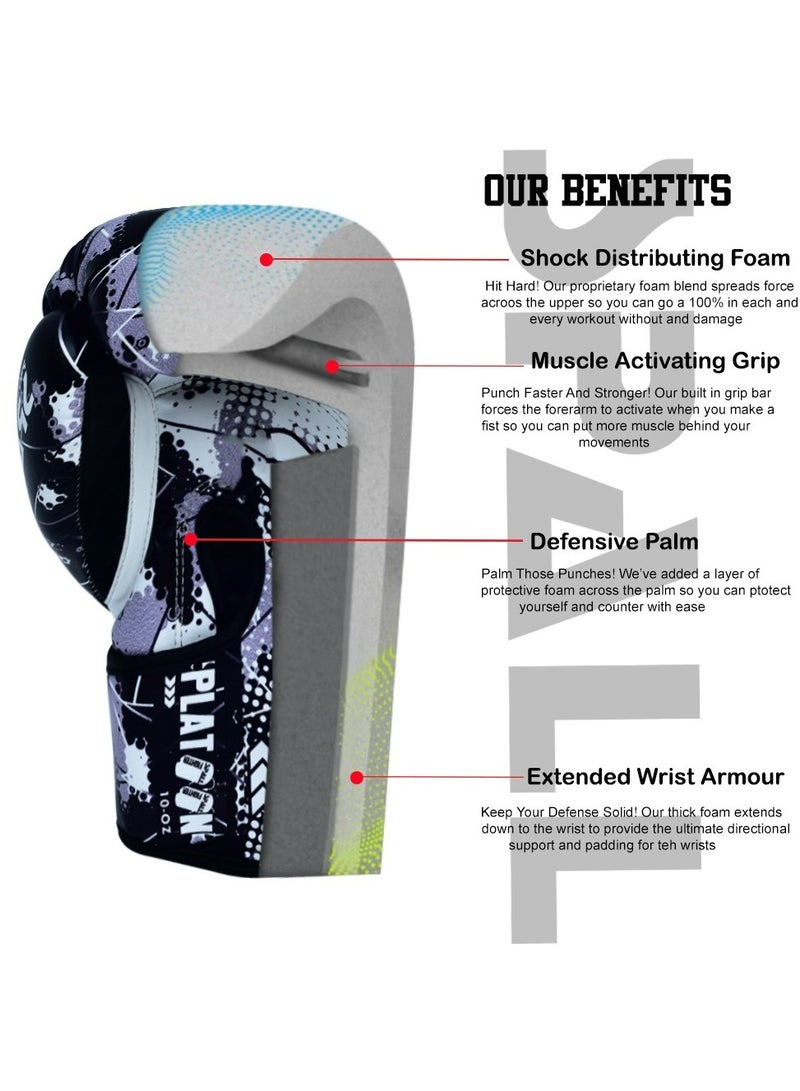 سبال قفازات الملاكمة - 6oz 8oz 10oz 12oz 14oz 16oz - قفازات جلدية من سلسلة الفصيلة للتدريب على الملاكمة مع بطانة مقاومة للماء - شبكة قابلة للتنفس - حماية اليد - Image 2