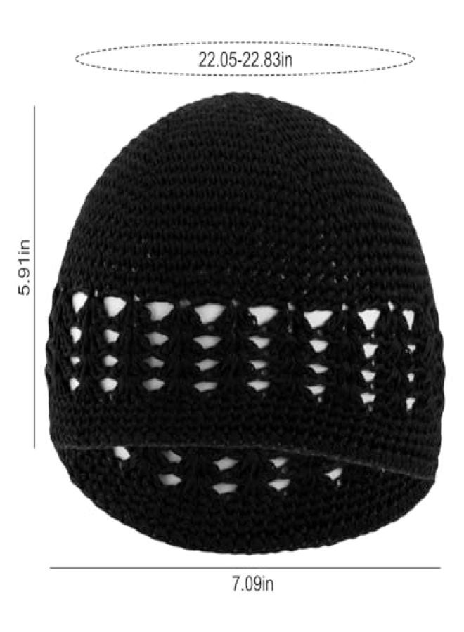 4 Pack Knitted Kufi Cap Men's and Women's Teenagers General Crocheted Knitted Melon Hat Color - Image 2