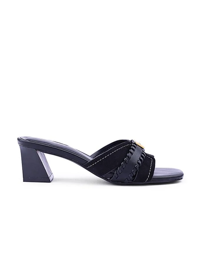 Elegant heel slippers designed for a chic look.