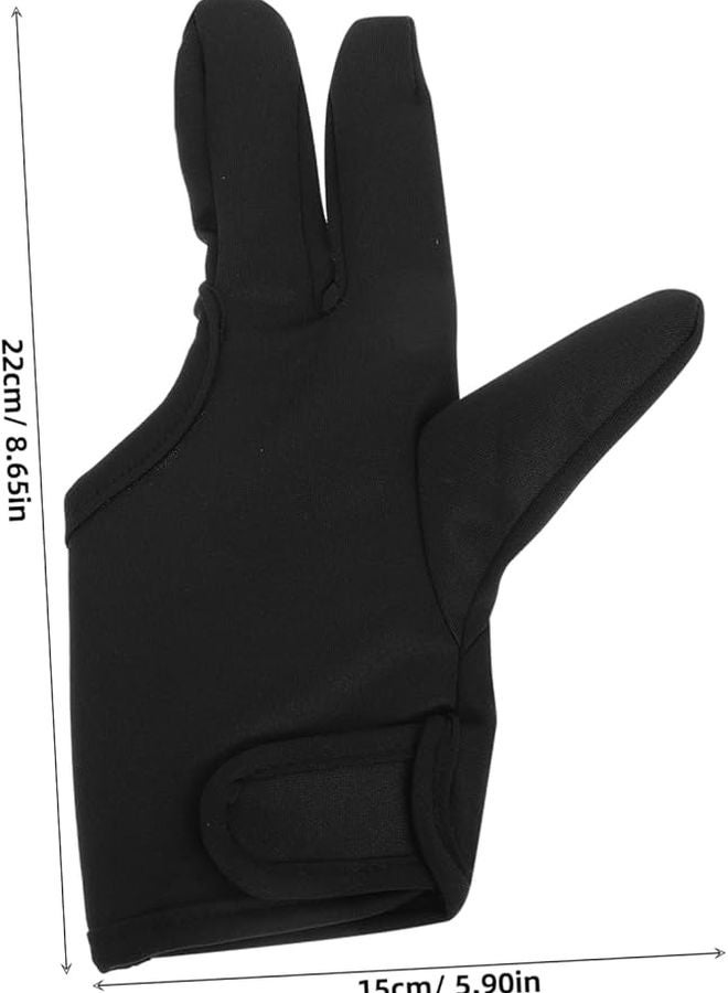قفازات حلاقة معزولة بثلاثة أصابع لتسريح الشعر وتجعيده وتنعيمه، لليد اليسرى، باللون الأسود - Image 3