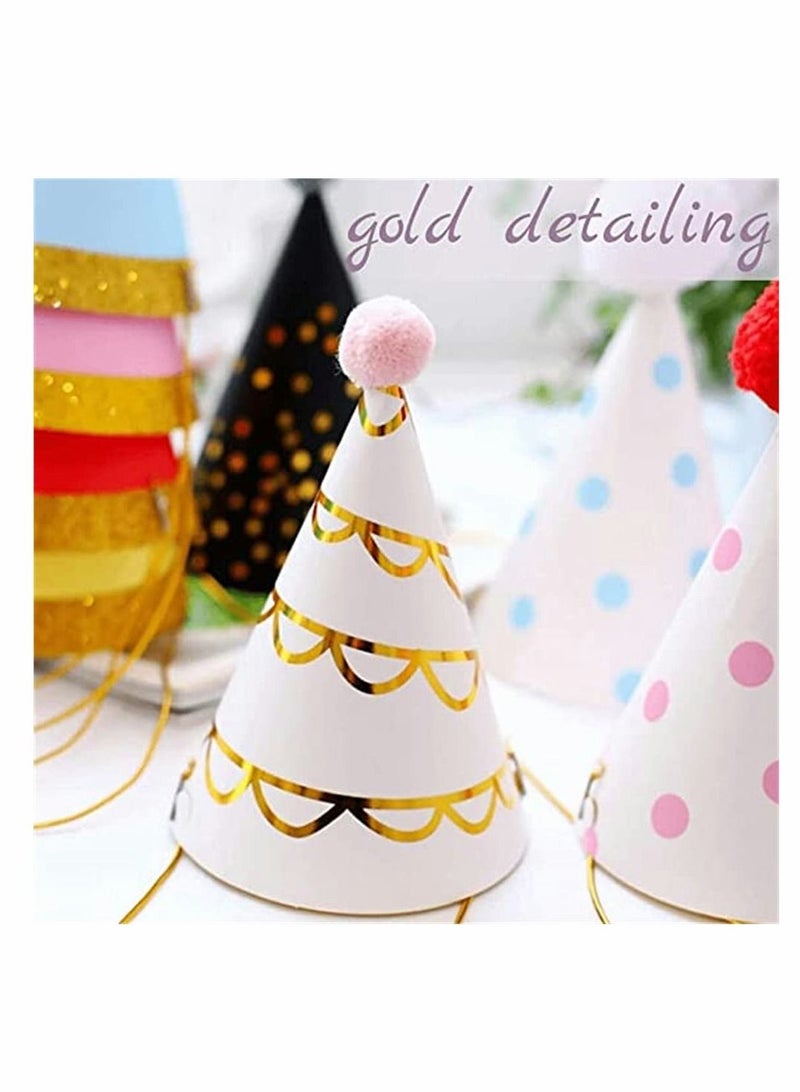 واي آند دي Colorful Party Hats Fun Celebration Kit of 10 Cone for Kids Birthday and DIY Crafts - Supplies Group Activities, Games Decorations - Image 3
