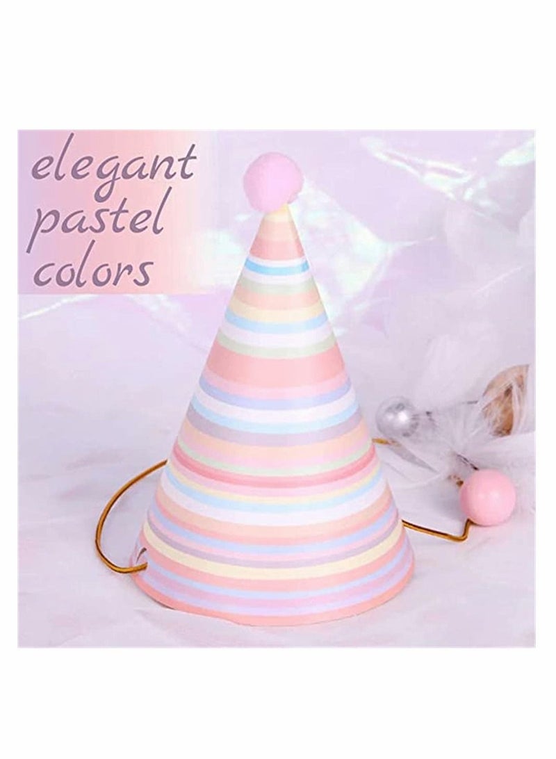 واي آند دي Colorful Party Hats Fun Celebration Kit of 10 Cone for Kids Birthday and DIY Crafts - Supplies Group Activities, Games Decorations - Image 4