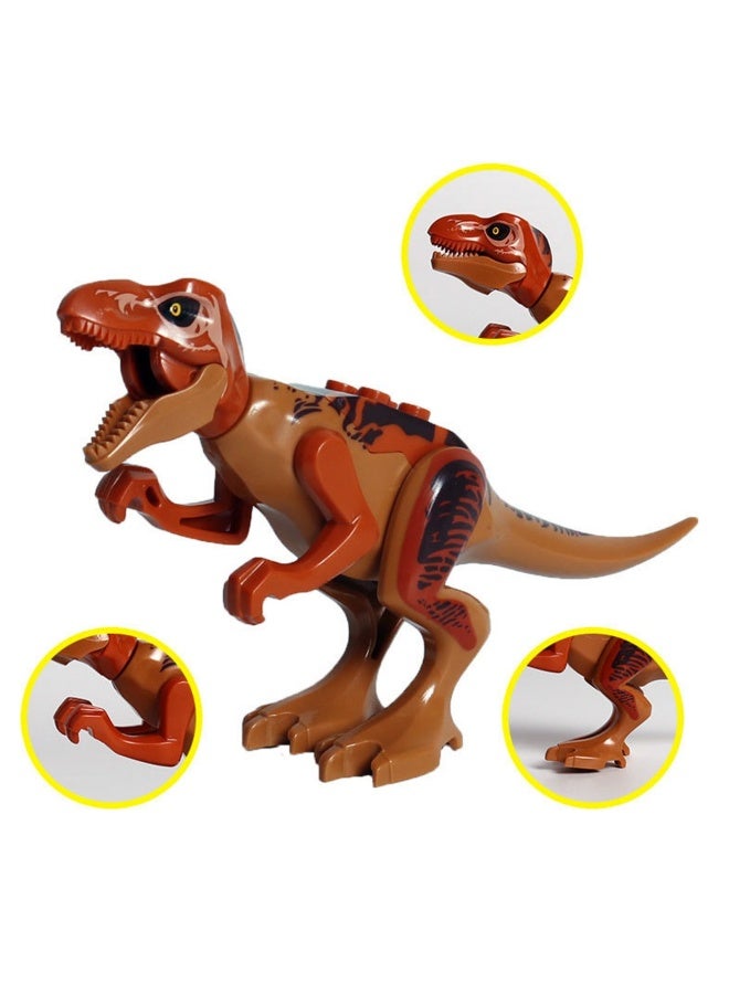 Loquat 16-Piece Dinosaur Building Block Set Toys Including Tyrannosaurus Rex, Dilophosaurus, Carnotaurus, Velociraptor, Giganotosaurus, Triceratops - Image 3