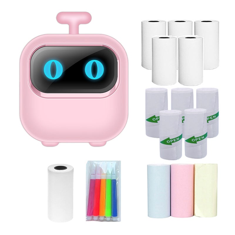 Mini Pocket Printer Portable Thermal Instant Photo Printing Label Maker Machine BT Wireless Connect Compatible with Android or  iOS APP Support Receipt Label Memo Sticker Notes Lists Scrapbook DIY - Image 1