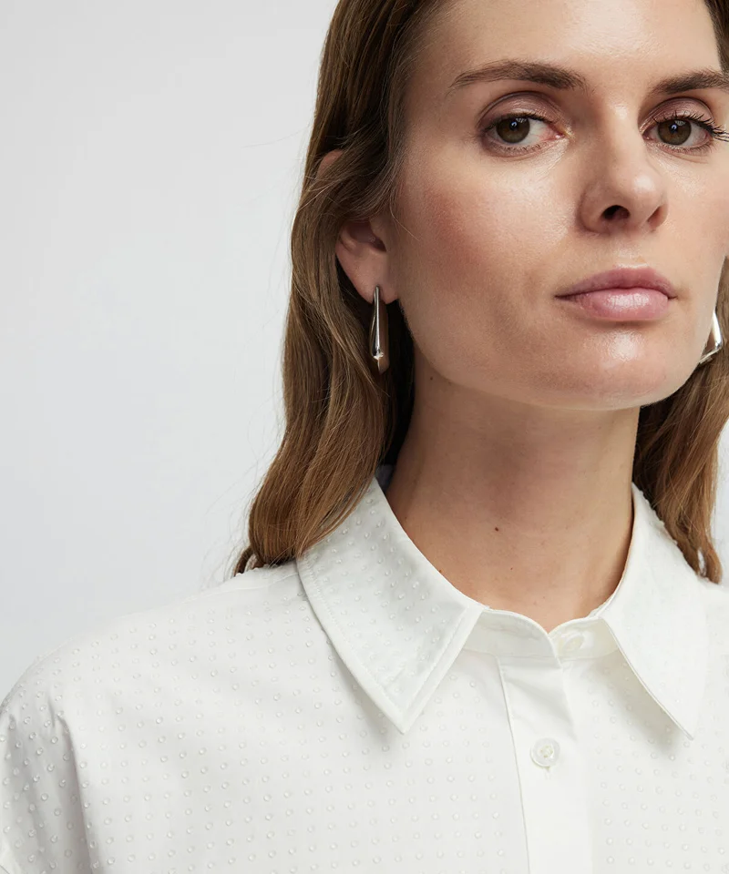 ابيكول Rhinestone Poplin Shirt