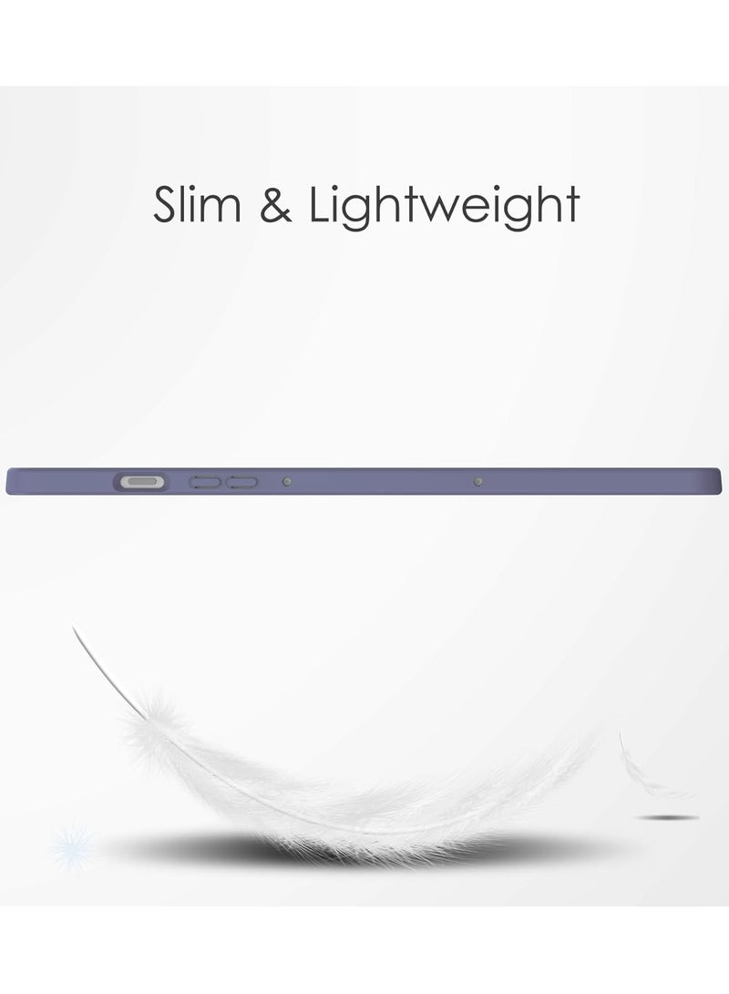 VKL Hybrid Slim Case for Samsung Galaxy Tab S9 FE 10.9 Inch/Galaxy Tab S9 11 Inch 2023, Ratesell Shockproof Cover with Clear Transparent Back Shell, with S Pen Holder Lilac Lavender - Image 2