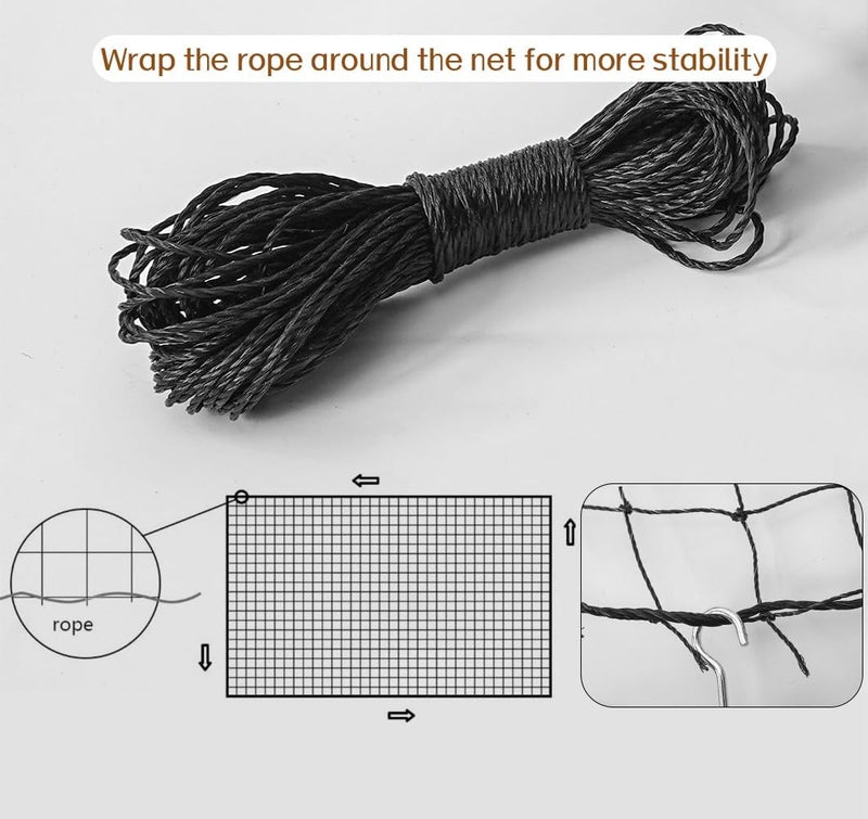 Morimoe Cat Balcony Net, Steel Wire Reinforced, Anti-Fall Fence, Safety Net, Extra Strong (10 X 26 Ft) - Image 5