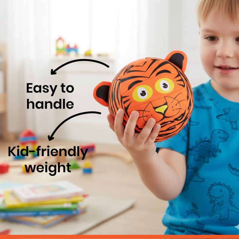 صنفليكس لعبة الحيوانات القافزة للأطفال صن فليكس شكل النمر | لعبة قفز قابلة للنفخ للاستخدام الداخلي والخارجي - Image 5