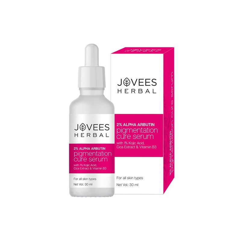 Jovees Herbal 2 Alpha Arbutin Pigmentation Cure Serum With 1 Kojic Acid Cica Extract Vitamin B3 Reduces Blemishes Improves Skin Texture Brightens Skin For All Skin Types 30 ml - Image 1