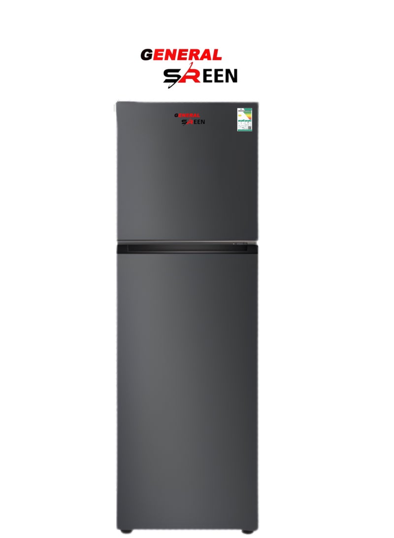 General SREEN Top Mount No Frost Refrigerator 10.10 Cu Ft Dark Silver – GSRF-286NFS - Image 1