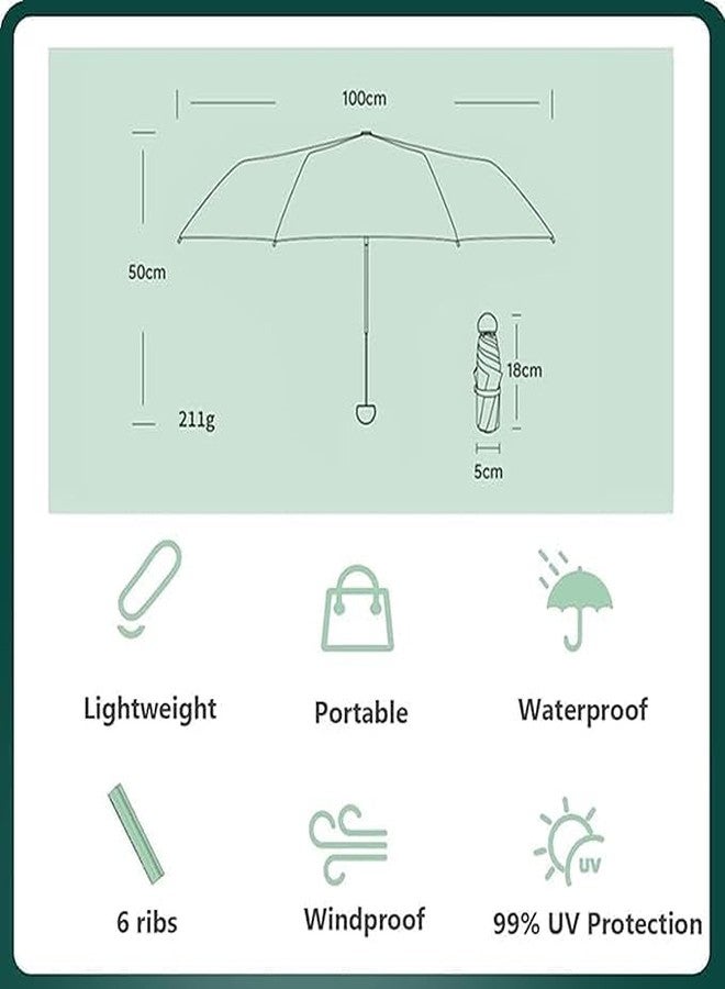 AESTROKE mini umbrella with case for men and women compact travelling umbrella,polyester and uv protection fabric [multicolor][1 pcs] - Image 3