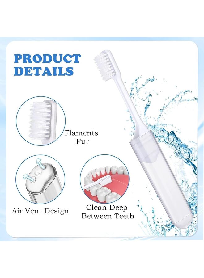 Travel Toothbrush Set Portable Foldable Soft Toothbrushes with Mini Toothpaste Kit for Camping Hiking Business Trip (12pcs) - Image 2