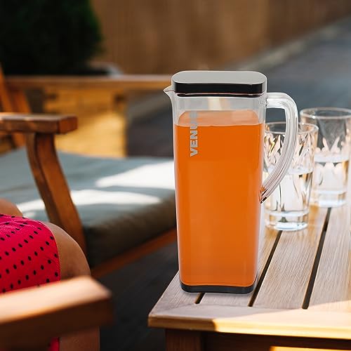 Jaypee Plus Venus Unbreakable Water Jug 1.65 Litre Easy Pour Spout & Strong Handle |Wide Mouth BPA Free Food Grade Transparent Multipurpose Jug for Milk, Juice, Beverage, Lassi, Cocktail, Black - Image 2
