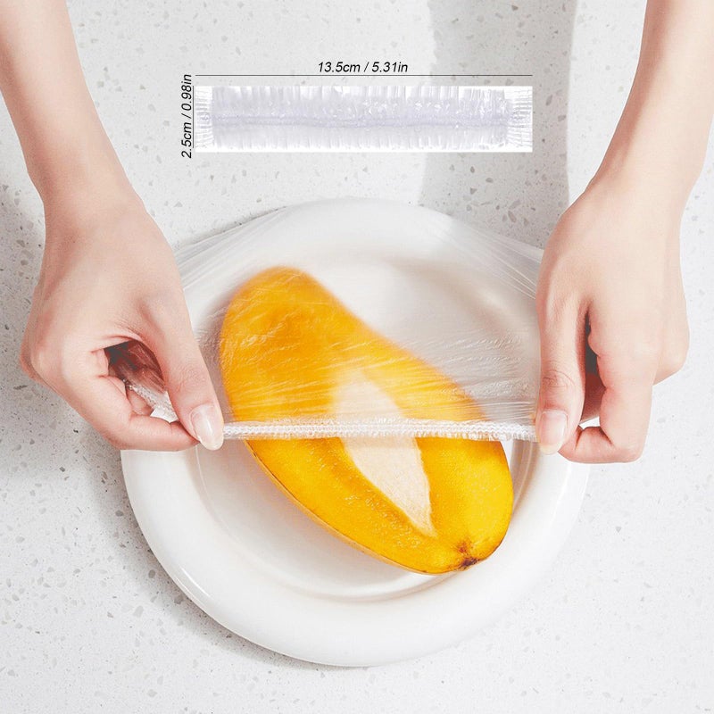 Lagincig 100Pcs Bowl Covers Bread Proofing - Large Plastic Wrap for Food Sourdough Bread Baking Bread Rising Elastic Reusable Plate Covers Outdoor Indoor Picnic Food Fresh Keeping Bags - Image 3