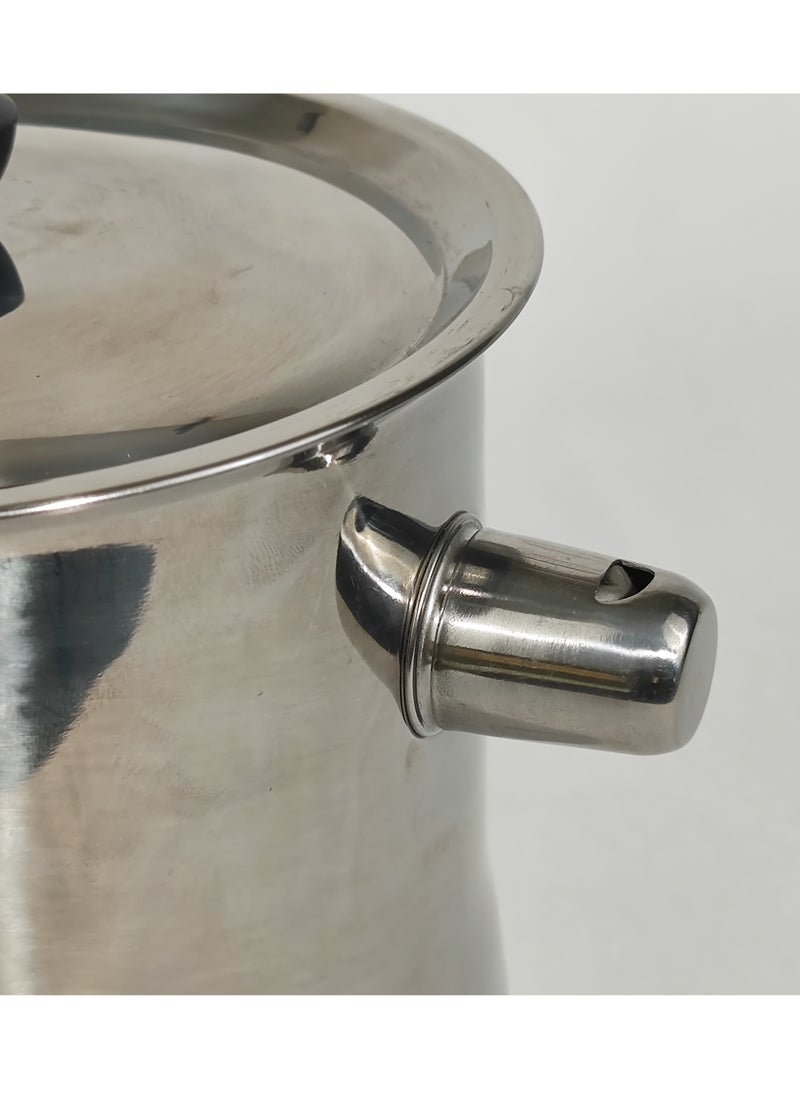 HTH Household Multipurpose Use Cookware Milk Pot with Lid Double Wall Stainless Steel Pudding Pot with Bakelite Handle and Alarming Whistle 1L/2L  - Image 5