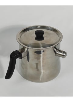 HTH Household Multipurpose Use Cookware Milk Pot with Lid Double Wall Stainless Steel Pudding Pot with Bakelite Handle and Alarming Whistle 1L/2L  - Image 3