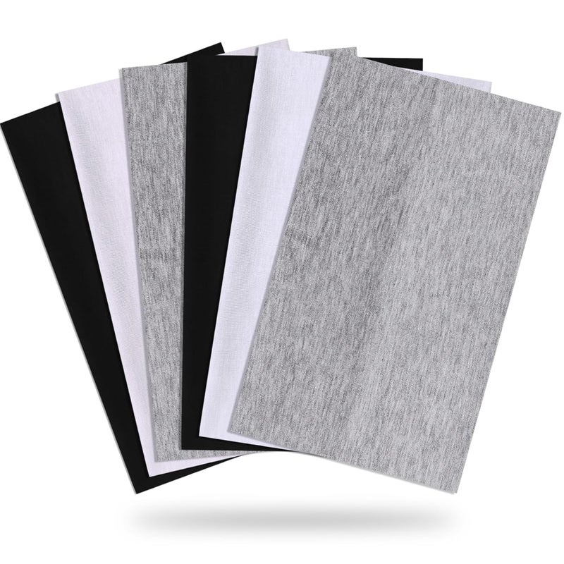 Wide Headbands for Women Stretchy Headband Workout Head Bands for Womens Hair Band Non Slip Black White Gray Head Wrap 6 Pack