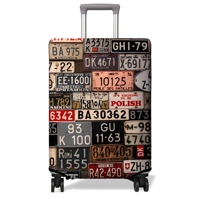 PtRug Travel Luggage Cover Suitcase Protector Fits 1832 Inch Luggage Wheel Covers Patterned Travel Related Items Flower Luggage Protector Elastic Antiscratch Suitcase Cover M - Image 2