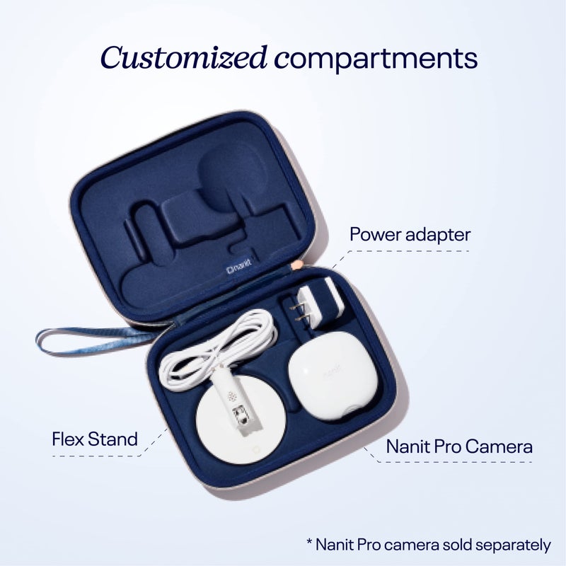 Nanit Travel Pack â€“ Protective Compact Hard Case for Nanit Pro Smart Baby Monitor Plus Portable Flex Stand Accessory (Camera Not Included) - Image 2