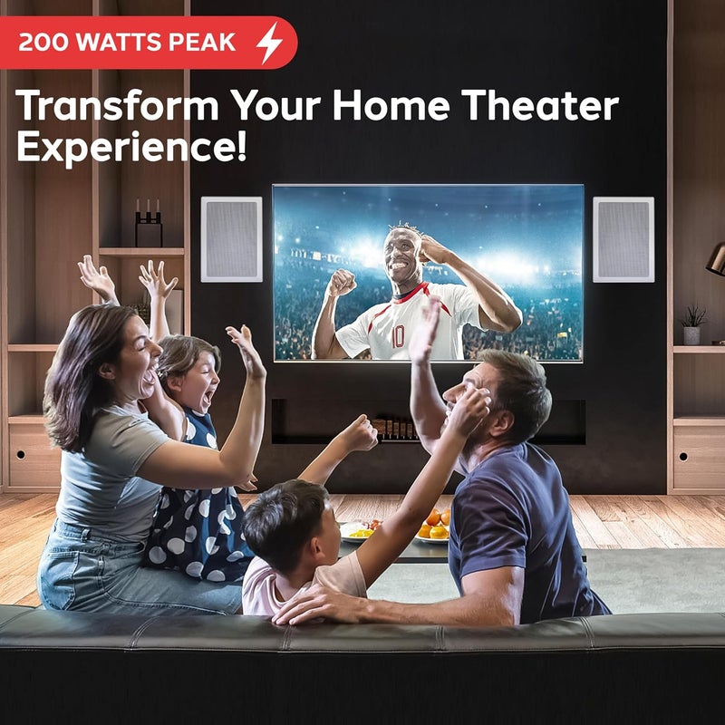 Pyle Two Way Stereo Sound Speaker - Dual Professional Audio Speakers System - In Wall/In Ceiling White Mount Flush, 6.5" Midbass, 1/2 Inch Polymer Tweeter - Indoor Home Theater - Pyle PDIW65 (Pair) - Image 3