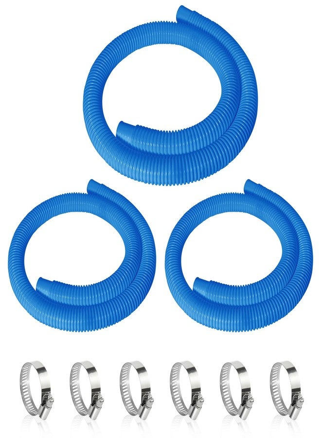 Picatu 3 Pcs 1.25" Pool Hose, 59" Long Accessory Pool Pump Replacement Hoses, Compatible with All Above Ground Pool Filter Pumps that Use 1 1/4 Diameter Hoses - Image 1