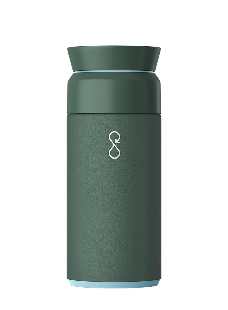 Ocean Bottle Brew Flask With 360º Leak Proof Lid Eco-Friendly Bottle 350ml - Forest Green