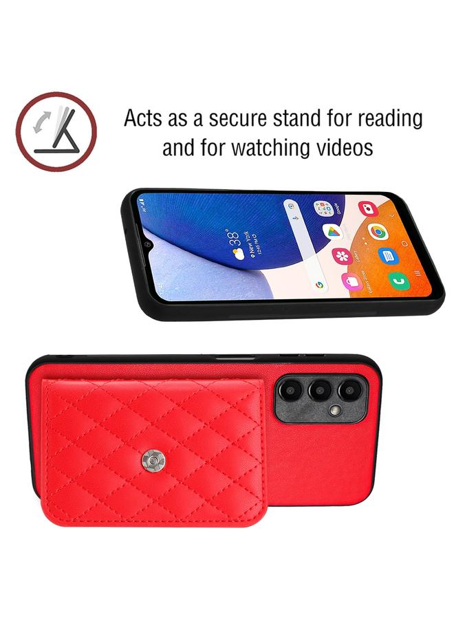 اس-توب جراب لهاتف Samsung Galaxy A25 5G بنمط معيني وحقيبة بطاقات RFID مع حبل طويل - Image 4