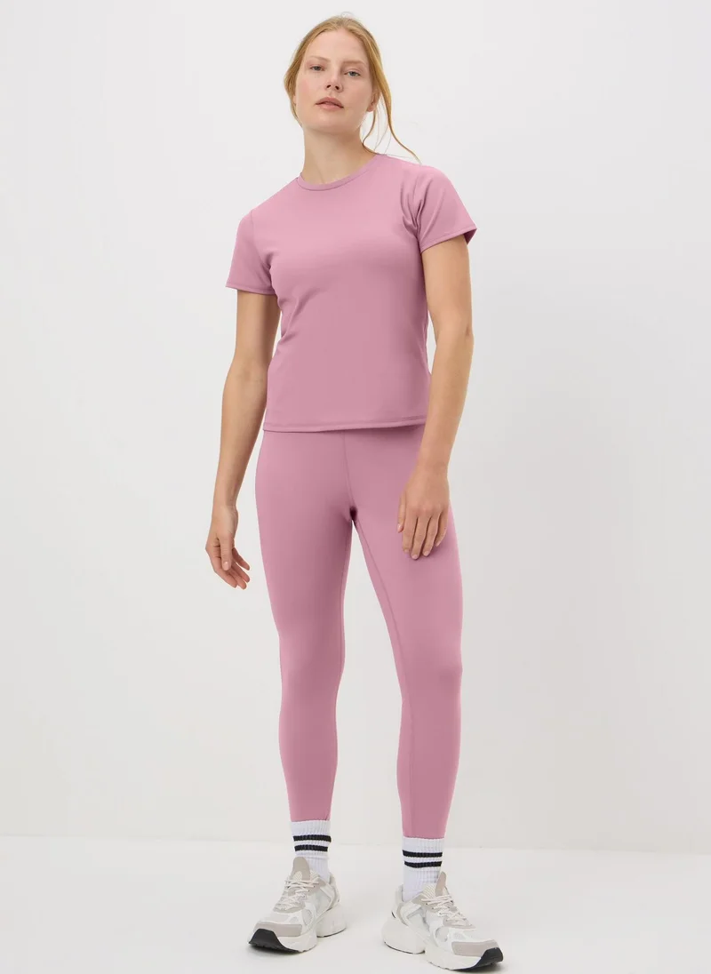 Matalan Souluxe Mauve Fitted Short Sleeve T-Shirt