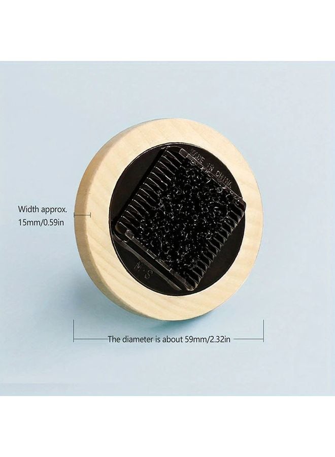 مُنظف وموزع راتينج قوس الكمان الأسود المحمول بقاعدة خشبية طبيعية مدمجة - Image 3