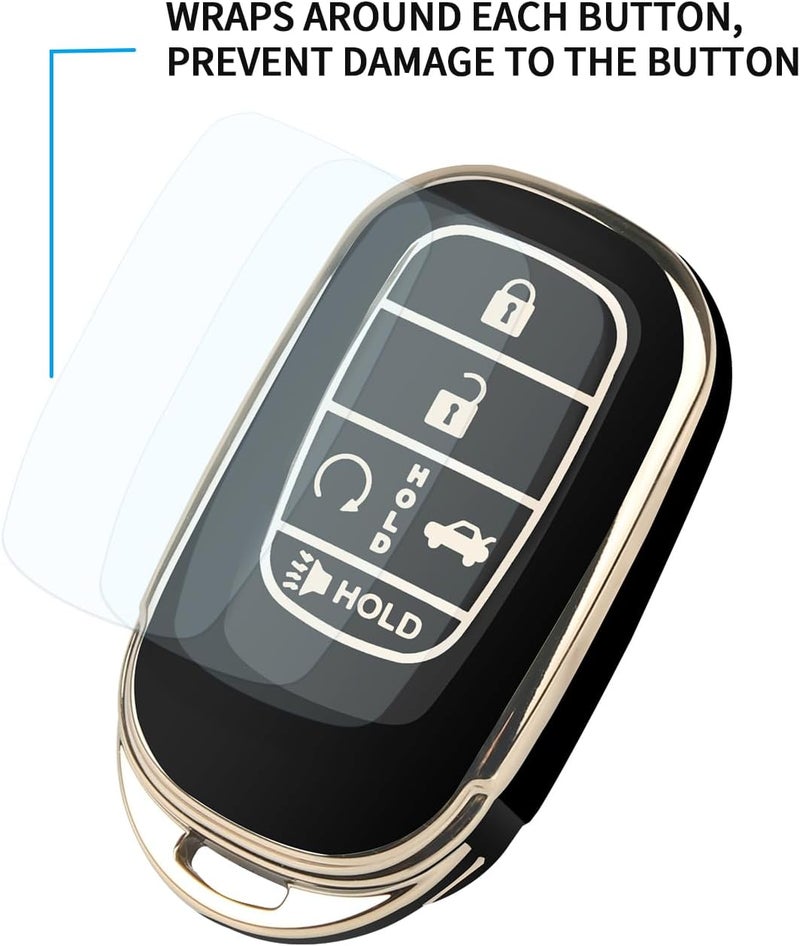 QBUC for Honda Key fob Cover with Keychain,Compatible with 2022 2023 2024 2025 Honda Accord Civic HRV CRV Pilot - Image 4